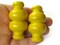 50mm Yellow Wood Large Hole Beads Fancy Tube Vintage Macrame Beads